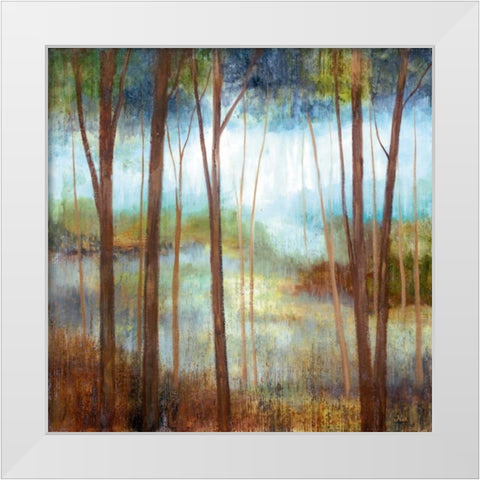 Soft Forest II White Modern Wood Framed Art Print by Nan