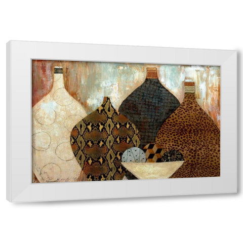 Touch of Exotic White Modern Wood Framed Art Print by Tava Studios