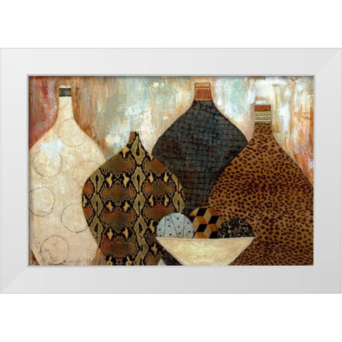 Touch of Exotic White Modern Wood Framed Art Print by Tava Studios