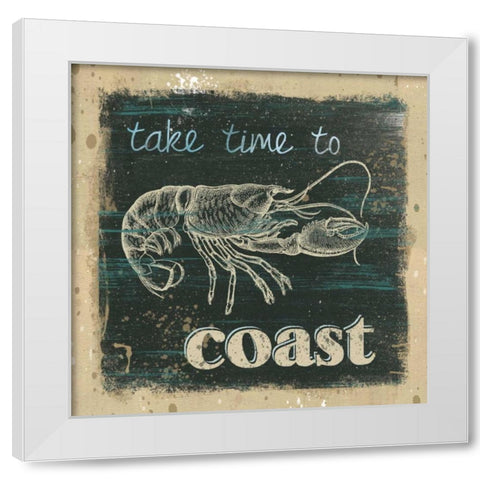 Time to Coast White Modern Wood Framed Art Print by Robinson, Carol
