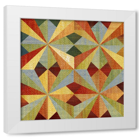 Kaleidoscope Quilt I White Modern Wood Framed Art Print by Craven, Katrina
