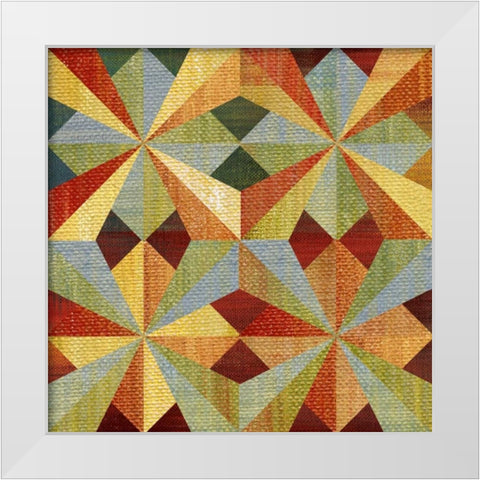 Kaleidoscope Quilt I White Modern Wood Framed Art Print by Craven, Katrina