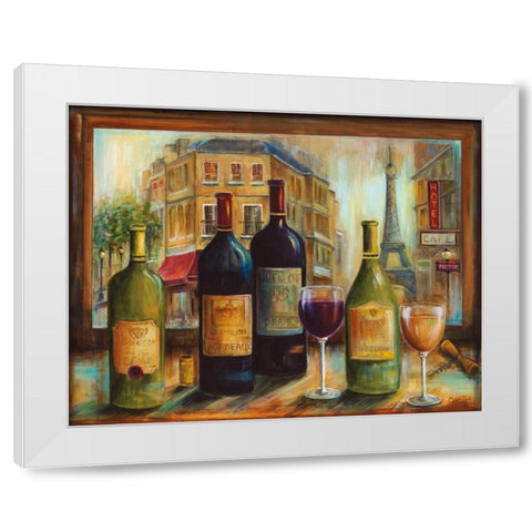 Bistro de Paris White Modern Wood Framed Art Print by Dunlap, Marilyn