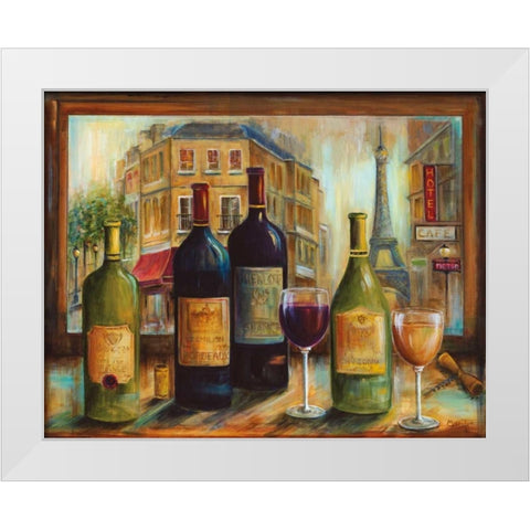 Bistro de Paris White Modern Wood Framed Art Print by Dunlap, Marilyn