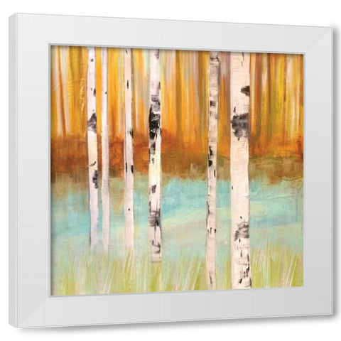 Birch Spring White Modern Wood Framed Art Print by Jill, Susan