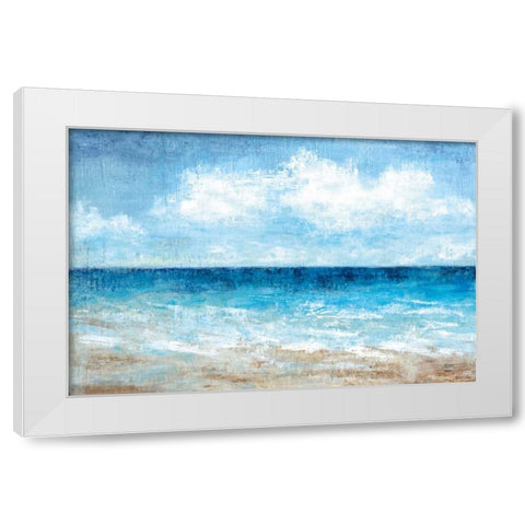 Fair Weather White Modern Wood Framed Art Print by Nan