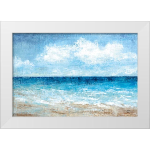 Fair Weather White Modern Wood Framed Art Print by Nan