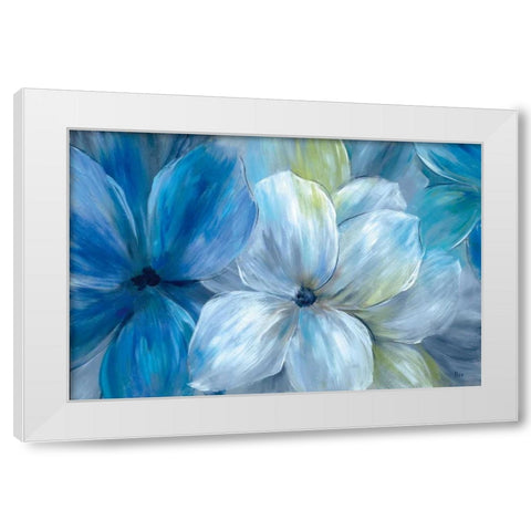 Morning Glory White Modern Wood Framed Art Print by Nan