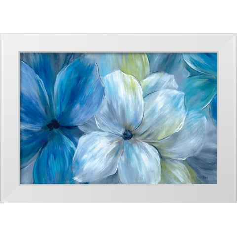 Morning Glory White Modern Wood Framed Art Print by Nan