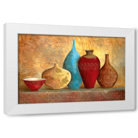 Villa Romantica White Modern Wood Framed Art Print by Tava Studios