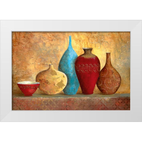 Villa Romantica White Modern Wood Framed Art Print by Tava Studios