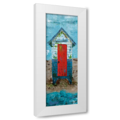 Beach Hut White Modern Wood Framed Art Print by Craven, Katrina