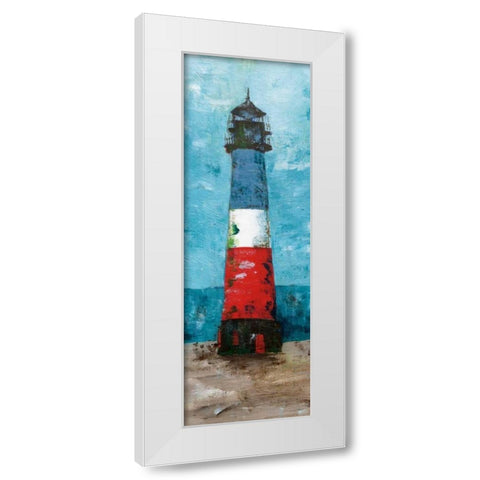 Lighthouse White Modern Wood Framed Art Print by Craven, Katrina