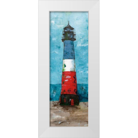 Lighthouse White Modern Wood Framed Art Print by Craven, Katrina
