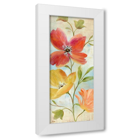 Spring Hues I White Modern Wood Framed Art Print by Nan