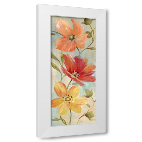 Spring Hues II White Modern Wood Framed Art Print by Nan