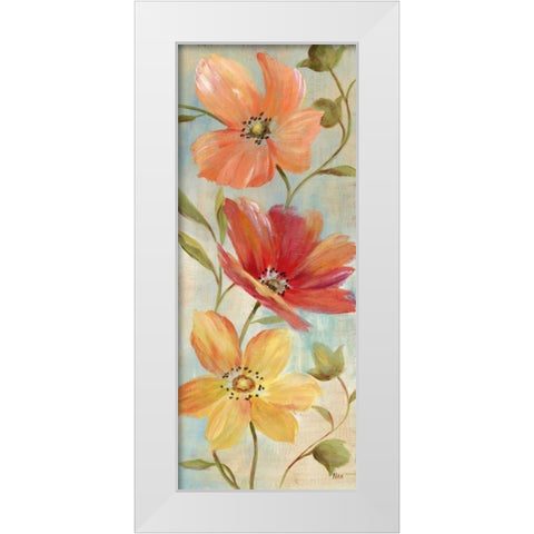 Spring Hues II White Modern Wood Framed Art Print by Nan