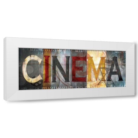 Cinema White Modern Wood Framed Art Print by Nan