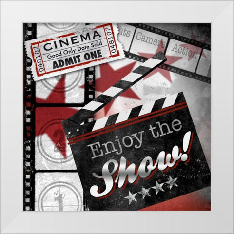 Enjoy the Show White Modern Wood Framed Art Print by Knutsen, Conrad