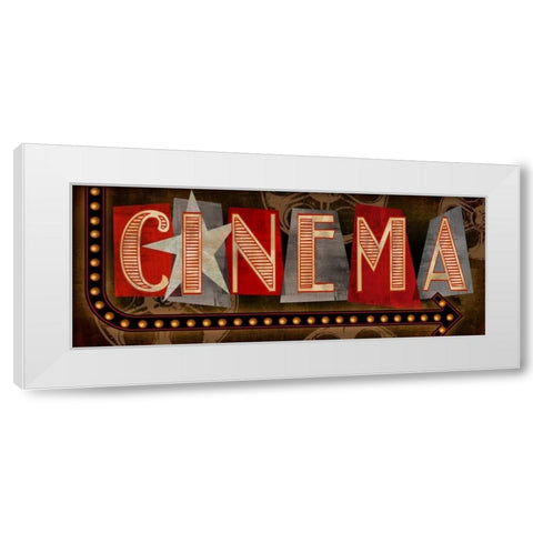 Cinema White Modern Wood Framed Art Print by Knutsen, Conrad