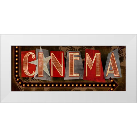 Cinema White Modern Wood Framed Art Print by Knutsen, Conrad
