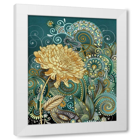 Inspired Blooms I White Modern Wood Framed Art Print by Knutsen, Conrad