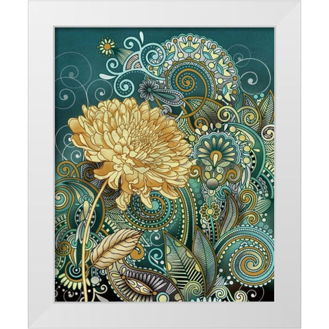 Inspired Blooms I White Modern Wood Framed Art Print by Knutsen, Conrad