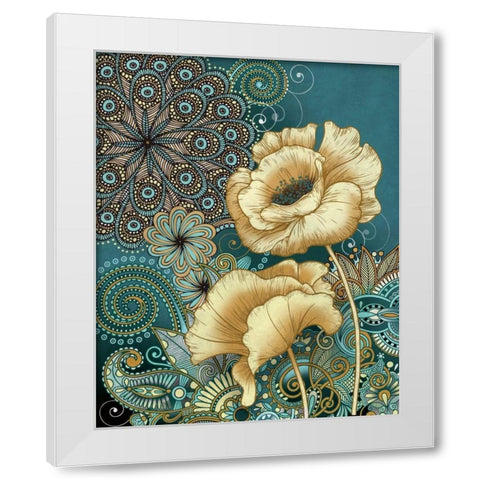 Inspired Blooms II White Modern Wood Framed Art Print by Knutsen, Conrad