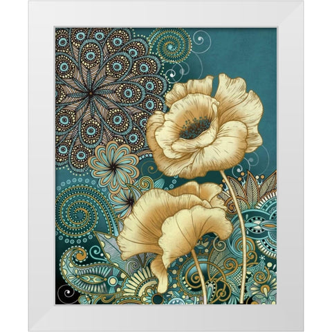 Inspired Blooms II White Modern Wood Framed Art Print by Knutsen, Conrad