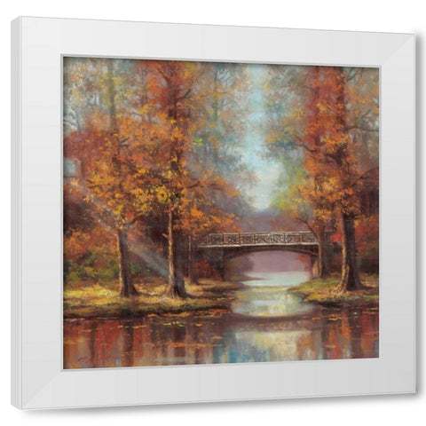 Bridge of Peace I White Modern Wood Framed Art Print by Chiu, T.C.