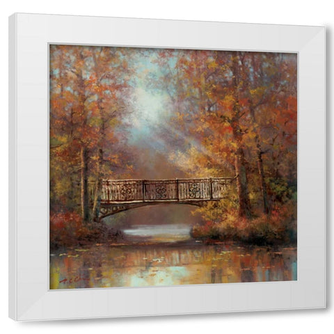 Bridge of Peace II White Modern Wood Framed Art Print by Chiu, T.C.
