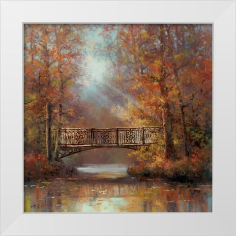 Bridge of Peace II White Modern Wood Framed Art Print by Chiu, T.C.