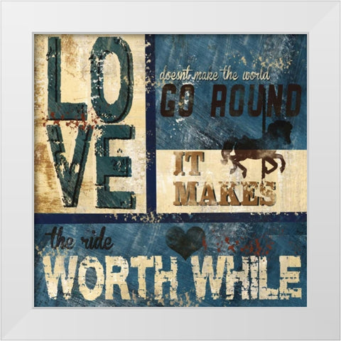 Love Worth While White Modern Wood Framed Art Print by Knutsen, Conrad