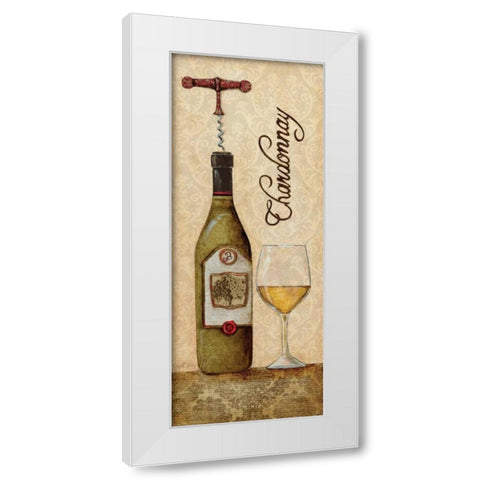 Chardonnay White Modern Wood Framed Art Print by Tava Studios