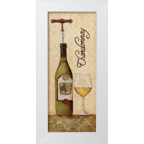 Chardonnay White Modern Wood Framed Art Print by Tava Studios