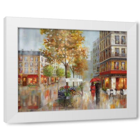 Romantic Promenade I White Modern Wood Framed Art Print by Nan