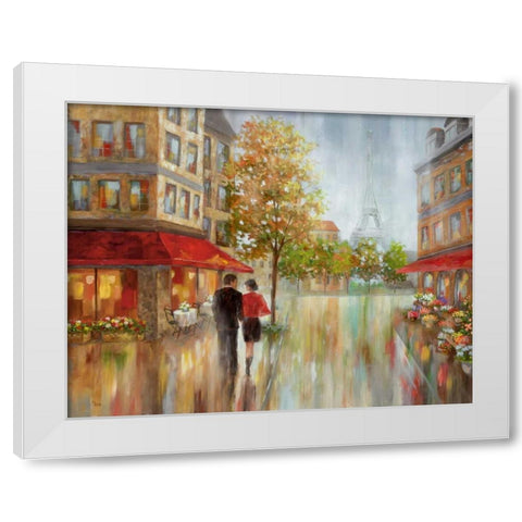 Romantic Promenade II White Modern Wood Framed Art Print by Nan