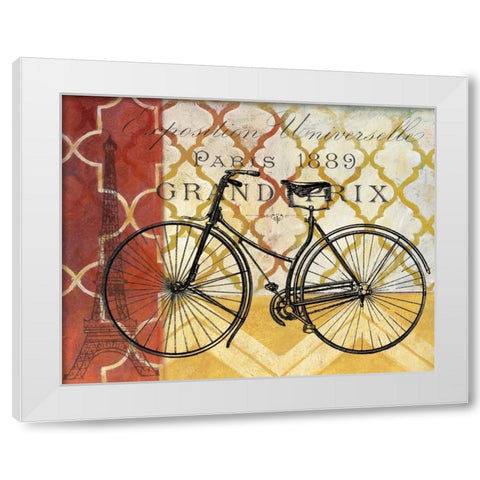 Cyclisme I White Modern Wood Framed Art Print by Nan