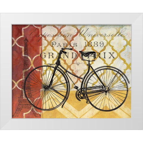 Cyclisme I White Modern Wood Framed Art Print by Nan