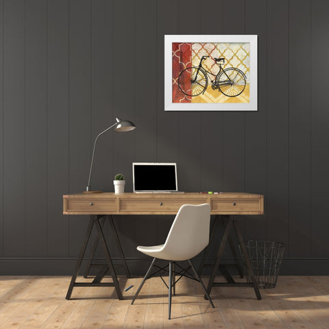 Cyclisme III White Modern Wood Framed Art Print by Nan