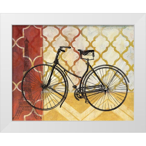 Cyclisme III White Modern Wood Framed Art Print by Nan