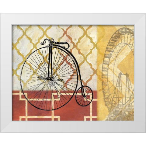 Cyclisme IV White Modern Wood Framed Art Print by Nan