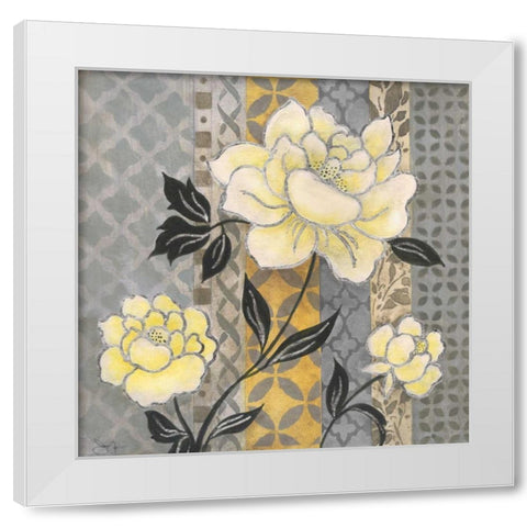 Treasure Garden I White Modern Wood Framed Art Print by Tava Studios