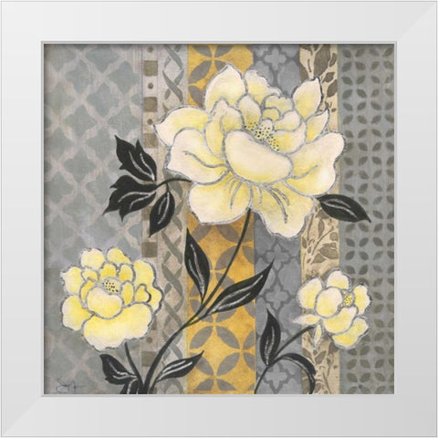 Treasure Garden I White Modern Wood Framed Art Print by Tava Studios