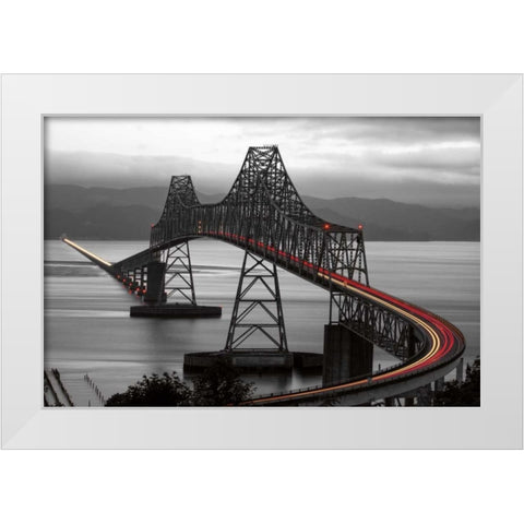 Boomerang White Modern Wood Framed Art Print by Reed, Aaron