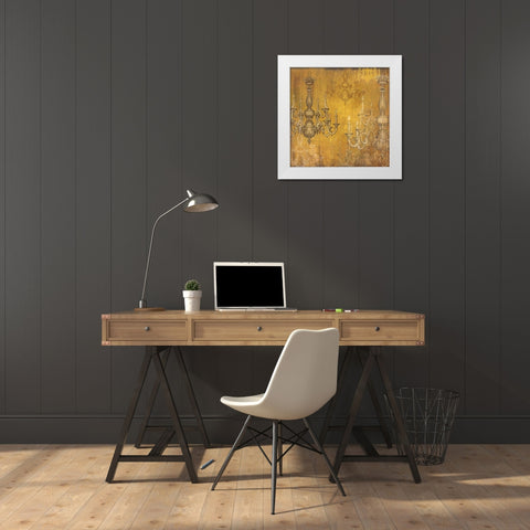 All Aglow White Modern Wood Framed Art Print by Donovan, Maria