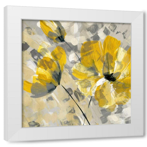 Buttercup II White Modern Wood Framed Art Print by Craven, Katrina