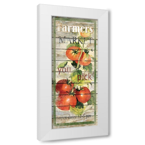 Tomatoes White Modern Wood Framed Art Print by Robinson, Carol