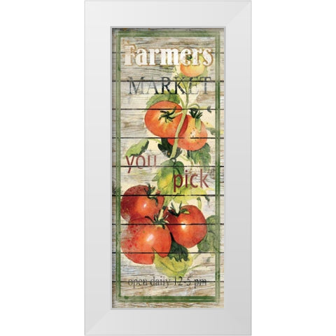 Tomatoes White Modern Wood Framed Art Print by Robinson, Carol