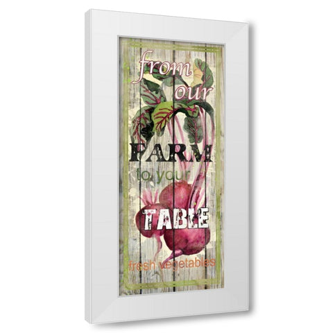 Beets White Modern Wood Framed Art Print by Robinson, Carol